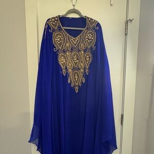 Elegant Blue Embellished Dress